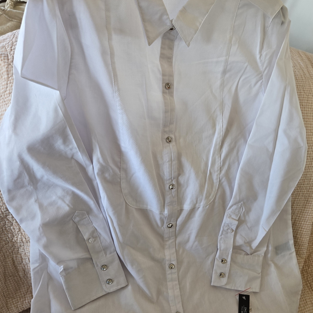 White Tuxedo Dress Shirt XL